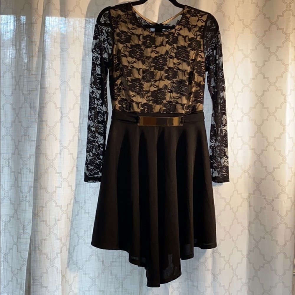 📏Venus elegant black cocktail dress with lace